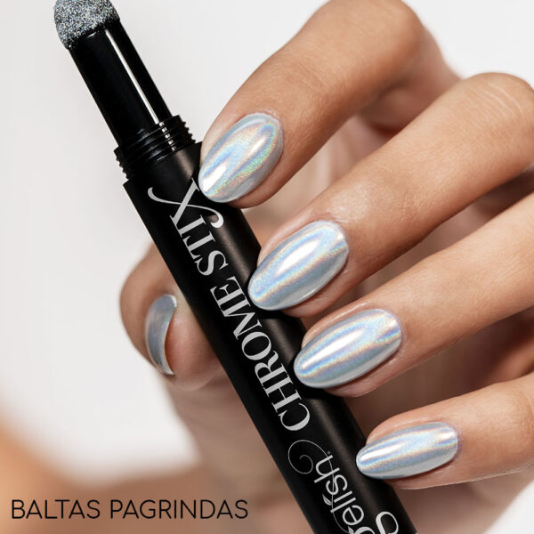 Gelish Chrome Stix Silver Holographic 0.5g. - Image 3