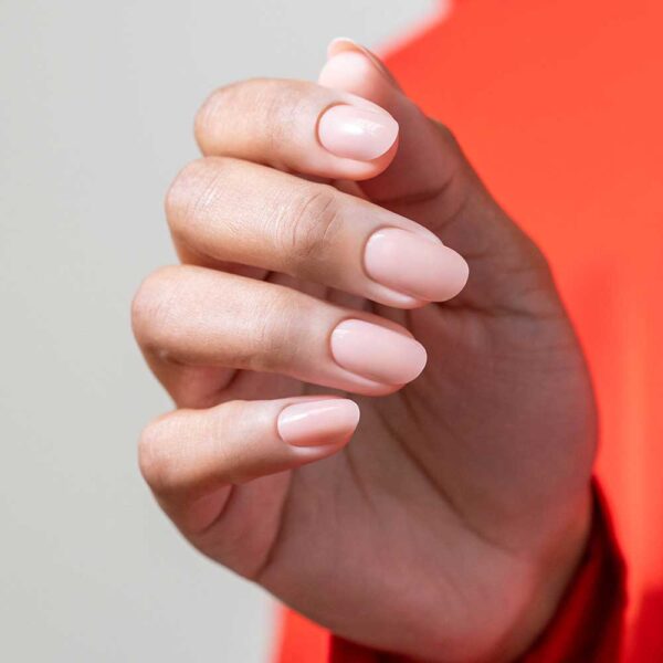 Nutirpinami minkštojo gelio tipsai Gelish 120vnt. Short Round Pink Nude - Image 5