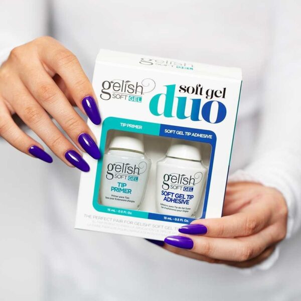 Gelish rinkinys Soft Gel sistemai Praimeris + Adhesive Klijai 15ml. - Image 2