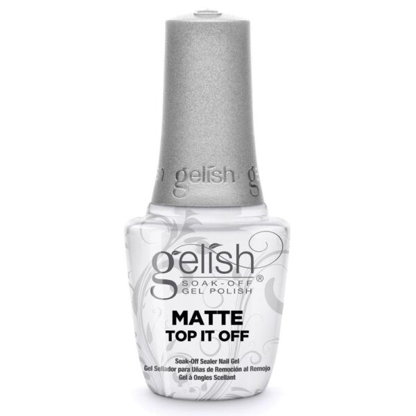 Gelish matinis viršutinis gelinio lako sluoksnis 15ml. 01222 (Matte top it off)