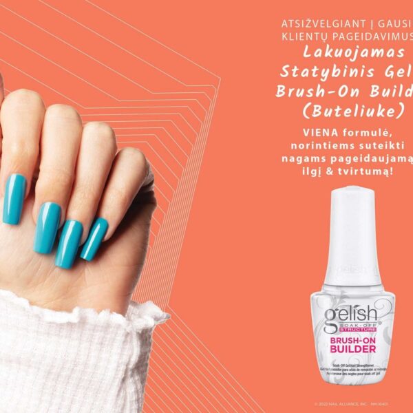 Lakuojamas Statybinis Gelis Gelish Brush-on Builder 15ml. - Image 5