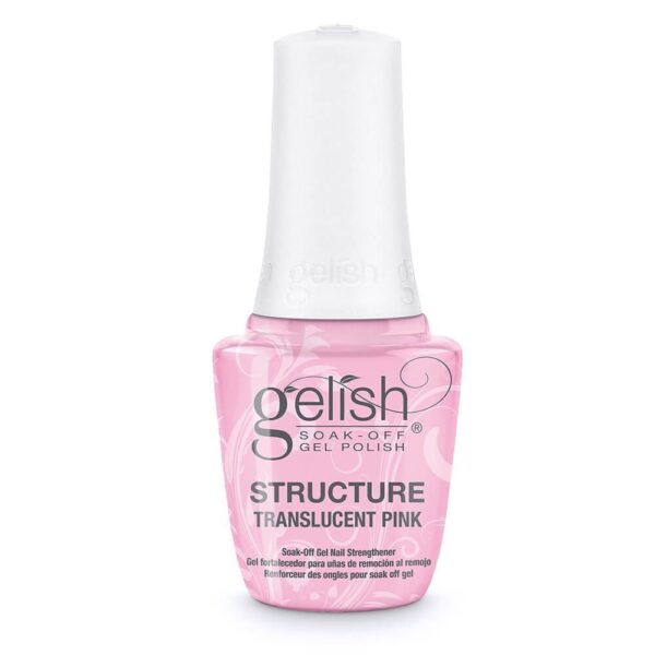 Gelish Structure Translucent Pink - skaidrus rožinis nutirpinamas gelis su teptuku 15ml. - Image 1