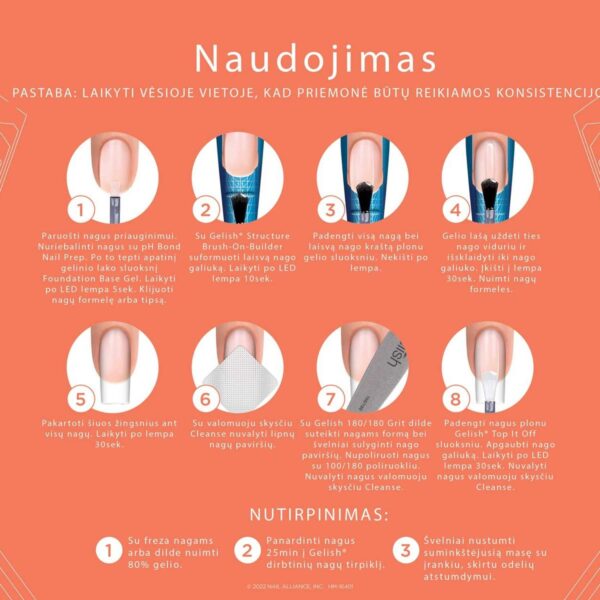 Lakuojamas Statybinis Gelis Gelish Brush-on Builder 15ml. - Image 9