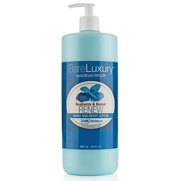 Morgan Taylor BareLuxury 24val. Rankų ir Kūno Losjonas su šaltalankiu ir Kukui 960ml.