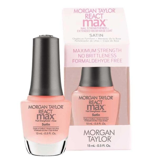 Morgan Taylor React MAX nagų stipriklis 15ml. SATIN