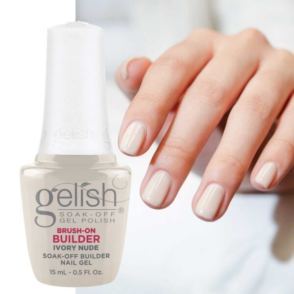Lakuojamas Statybinis Gelis Gelish Brush-on Builder 15ml. Ivory Nude